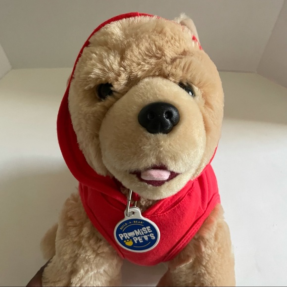 Build-A-Bear Workshop Promise Pets Dog Plush Labrador Retriever Brown Red Hoodie - Picture 6 of 9